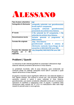REPORT Lavorazione Piani vettoriali