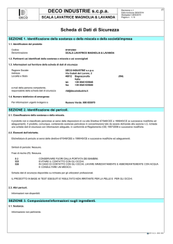 Informazioni Prodotto/SDS