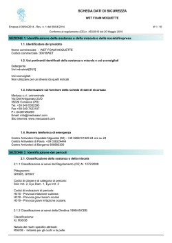SCHEDA SICUREZZA