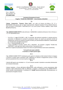 CIG ZA00F135E8 - Istituto Comprensivo Posatora - Piano