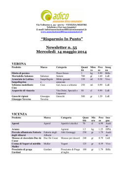 rubrica Risparmio in Punto