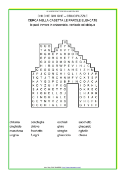 CHI CHE GHI GHE &ndash; CRUCIPUZZLE CERCA