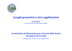 Terzo modulo, i luoghi geometrici