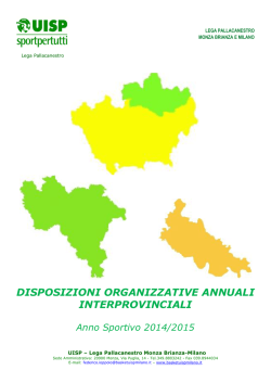 disposizioni organizzative annuali interprovinciali
