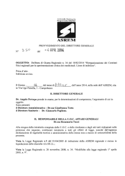 ,- 4APR. 2014, - Azienda Sanitaria Regionale del Molise