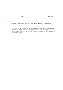 Costituzione del gruppo di lavoro interdirezionale per l
