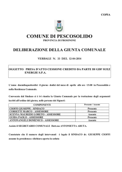 Letto, approvato e sottoscritto