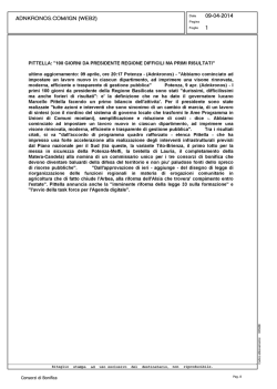 rassegna stampa 09 aprile 2014