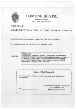 Elenco candidati e commissione giudicatrice