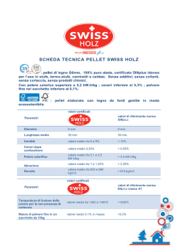 SCHEDA TECNICA PELLET SWISS HOLZ