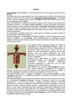 CIMABUE Cenni di Pepo, detto Cimabue, &egrave; un artista sul quale cui