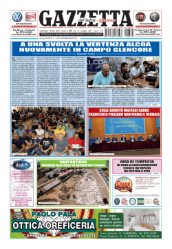 carbonia - Gazzetta del Sulcis Iglesiente