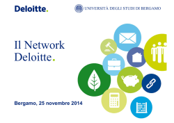 Il Network Deloitte. - Università degli studi di Bergamo