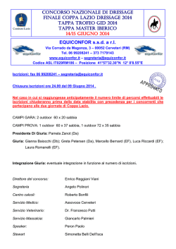 CONCORSO NAZIONALE DI DRESSAGE TIPO &ldquo;A&rdquo;