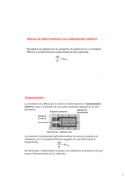 Misure di deformazione con estensimetri elettrici Estensimetro