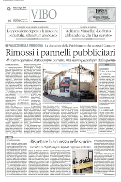 Rimossi i pannelli pubblicitari