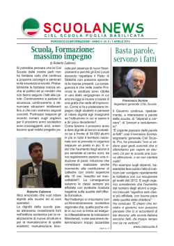 ScuolaNews 5/2014 - Cisl Scuola Puglia