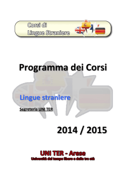 Programma dei Corsi 2014 / 2015