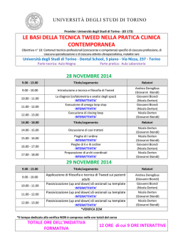 PROGRAMMA_DE BERNARDI - Scuola di Medicina