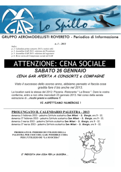 Spillo 1-2013 - Gruppo Aeromodellisti Rovereto