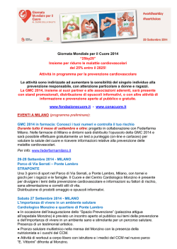 Giornata Mondiale per il Cuore 2014
