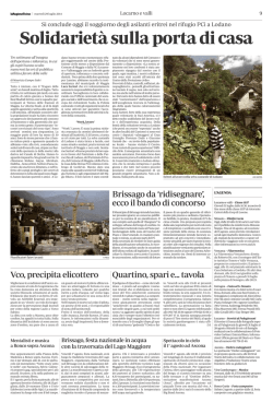 Solidariet&agrave; sulla porta di casa