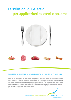 Le soluzioni di Galactic per applicazioni su carni e pollame