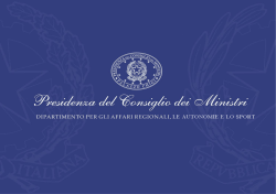 Agenda del convegno (file .PDF) - Il Ministro per gli Affari Regionali