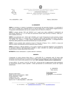 Pavin Maria - Centro servizi amministrativi di Padova