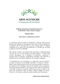 edizione 2014 - Compagnia di San Paolo