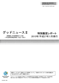 特別勘定レポート - 東京海上日動あんしん生命