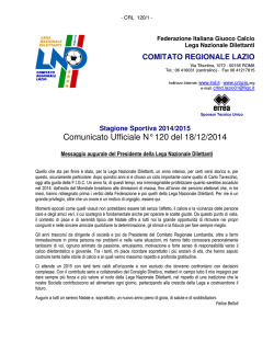 Com. Uff. LND PRI-SEC-JUR-FEMC 18.12.2014