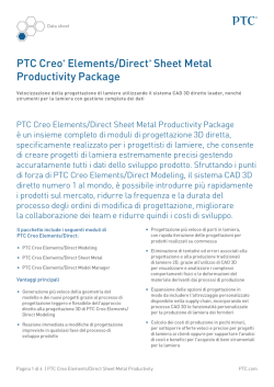 PTC Creo&reg; Elements/Direct&reg; Sheet Metal Productivity