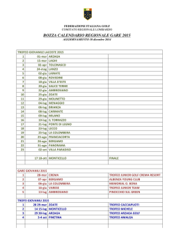 bozza calendario regionale gare 2015