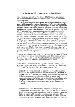 Scarica la relazione del secondo semestre 2013