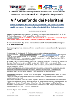 programma gara mtb 22giugno14