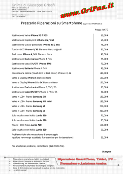 Listino delle Riparazioni