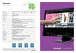Brochure Activa One 23" Touch screen