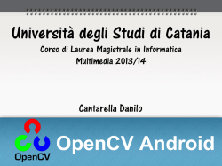 approfondimento 13 - open Cv - Dipartimento di Matematica e