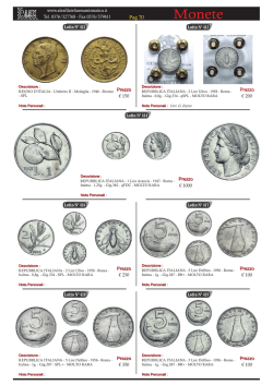 Monete - Alex Numismatica e Filatelia srl.