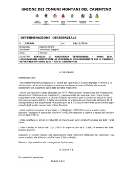 UNIONE DEI COMUNI MONTANI DEL CASENTINO