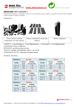 scheda tecnica MagFilm (gomma magnetica in plasto