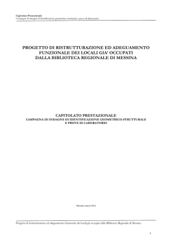 Capitolato Prestazionale - Universit&agrave; degli Studi di Messina