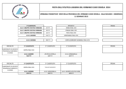 Scaletta Premiazioni 2014
