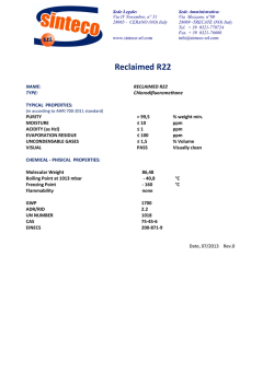 Sinteco - R22R Tech data ENG