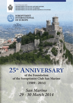 25th ANNIVERSARY - Soroptimist International of Europe