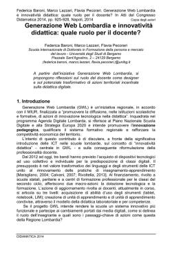 Generazione Web Lombardia e innovativit&agrave; didattica: quale ruolo