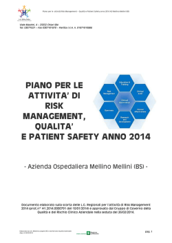 2014 Piano Attivit&agrave; Risk Management