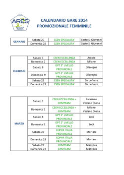calendario gare 2014 prom femm
