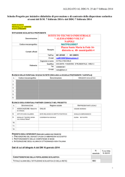 SCHEDA DI RILEVAZIONE